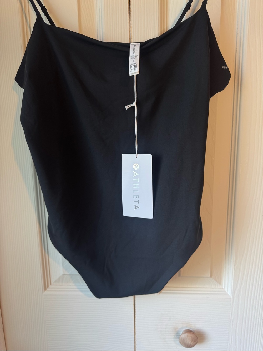 Athleta Black Scoop Neck Tank Bodysuit